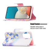Peňaženkové kožené puzdro DRAWING na Samsung Galaxy A53 5G - Butterfly Love