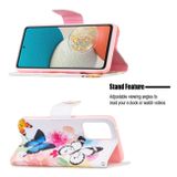 Peňaženkové kožené puzdro DRAWING na Samsung Galaxy A53 5G - Butterflies