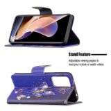 Peňaženkové kožené puzdro DRAWING na Xiaomi Redmi Note 11 Pro - Purple Butterfly