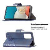 Peňaženkové kožené puzdro CROCODILE na Samsung Galaxy A53 5G - Modrá