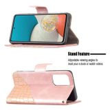 Peňaženkové kožené puzdro CROCODILE na Samsung Galaxy A53 5G - Ružovozlatá