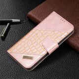 Peňaženkové kožené puzdro CROCODILE na Samsung Galaxy A53 5G - Ružovozlatá