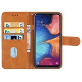 Peňaženkové kožené puzdro na Samsung Galaxy A20e - Hnedá