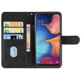 Peňaženkové kožené puzdro na Samsung Galaxy A20e - Čierná