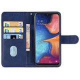 Peňaženkové kožené puzdro na Samsung Galaxy A20e - Modrá