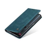 Peňaženkové kožené puzdro CaseMe na Samsung Galaxy A04s – Modrá