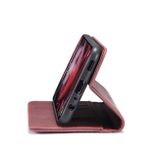 Peňaženkové kožené puzdro CaseMe na Samsung Galaxy A04s – Vínovo červená