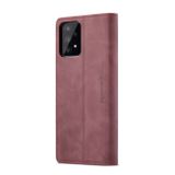 Peňaženkové kožené puzdro CaseMe na Samsung Galaxy A33 5G - Wine Red
