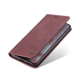 Peňaženkové kožené puzdro CaseMe na Samsung Galaxy S22 Plus 5G - Wine Red