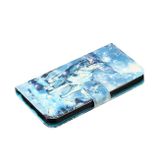 Peňaženkové 3D puzdro PATTERN na Samsung Galaxy S22 5G - Snow Wolf