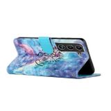 Peňaženkové 3D puzdro PATTERN na Samsung Galaxy S22 5G - Blue Starry Sky