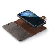 Peňaženkové kožené puzdro DG.MING na Samsung Galaxy S22 5G - Šedá
