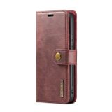 Peňaženkové kožené puzdro DG.MING na Samsung Galaxy S22 5G - Červená