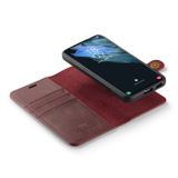 Peňaženkové kožené puzdro DG.MING na Samsung Galaxy S22 5G - Červená