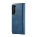 Peňaženkové kožené puzdro DG.MING na Samsung Galaxy S22 Plus 5G - Modrá