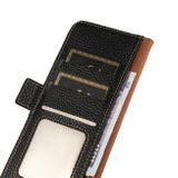 Peňaženkové kožené puzdro KHAZNEH na Huawei Nova 8i - Čierna