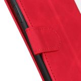 Peňaženkové kožené puzdro KHAZNEH Retro na Moto G31/G41 - Červená