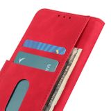 Peňaženkové kožené puzdro KHAZNEH Retro na Moto G31/G41 - Červená