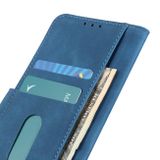 Peňaženkové kožené puzdro KHAZNEH Retro na Moto G31/G41 - Modrá