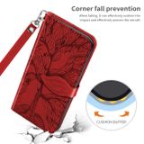 Peňaženkové kožené puzdro TREE na Samsung Galaxy A53 5G - Červená