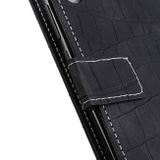 Peňaženkové kožené puzdro Magnetic Crocodile na Moto G31/G41 - Čierna