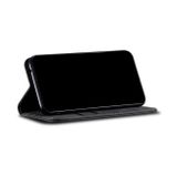 Peňaženkové kožené puzdro Denim na Samsung Galaxy A73 5G - Čierna