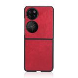 Plastový kryt LYCHEE na Huawei P50 Pocket - Červená