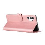Peňaženkové kožené puzdro Cow Texture na Samsung Galaxy A13 - Ružovozlatá