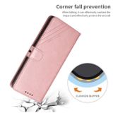 Peňaženkové kožené puzdro Cow Texture na Samsung Galaxy A13 - Ružovozlatá