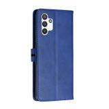 Peňaženkové kožené puzdro Cow Texture na Samsung Galaxy A13 - Modrá