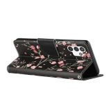 Peňaženkové kožené puzdro DRAWING na Samsung Galaxy A13 - Black Background Safflower