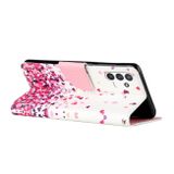Peňaženkové kožené puzdro DRAWING na Samsung Galaxy A13 - Pink Heart