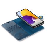 Peňaženkové kožené puzdro DG.MING na Samsung Galaxy A73 5G - Modrá