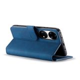 Peňaženkové kožené puzdro DG.MING na Huawei P50 Pro – Modrá
