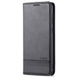 Peňaženkové kožené puzdro AZNS na Samsung Galaxy A53 5G - Čierna