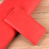 Peňaženkové kožené puzdro Skin Feel na Moto G31/G41 - Červená