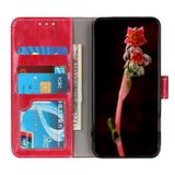 Peňaženkové kožené puzdro Crazy Horse Retro na Xiaomi 12 Pro - Červená