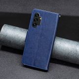 Peňaženkové kožené puzdro BUTTERFLIES na Samsung Galaxy A13 - Modrá