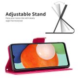 Peňaženkové kožené puzdro BUTTERFLIES na Samsung Galaxy A13 - Rose Red