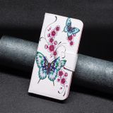 Peňaženkové kožené puzdro DRAWING na Samsung Galaxy A13 - Peach Blossom Butterfly