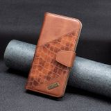 Peňaženkové kožené puzdro CROCODILE na Samsung Galaxy A13 - Hnedá
