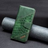 Peňaženkové kožené puzdro CROCODILE na Samsung Galaxy A13 - Zelená