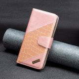 Peňaženkové kožené puzdro CROCODILE na Samsung Galaxy A13 - Ružovozlatá