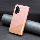 Peňaženkové kožené puzdro CROCODILE na Samsung Galaxy A13 - Ružovozlatá