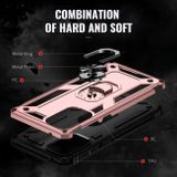 Kryt Magnetic Holder Armor Shockproof na Samsung Galaxy A73 5G - Ružové zlato