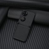 Peňaženkové kožené puzdro LAMBSKIN na Huawei P50 Pocket - Čierna