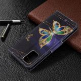 Peňaženkové kožené puzdro Colored Drawingl na Samsung Galaxy A71-Golden Butterfly