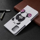 Peňaženkové kožené puzdro Colored Drawingl na Samsung Galaxy A71-Panda