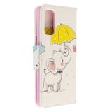 Peňaženkové puzdro Colored Drawing Pattern na Samsung Galaxy S20 Umbrella Elephant