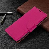 Peňaženkové kožené puzdro Litchi na Samsung Galaxy A71 - Rose Red